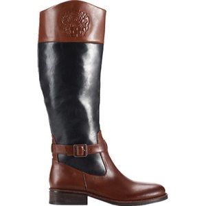 Vince Camuto Two-Toned tall leather riding boots